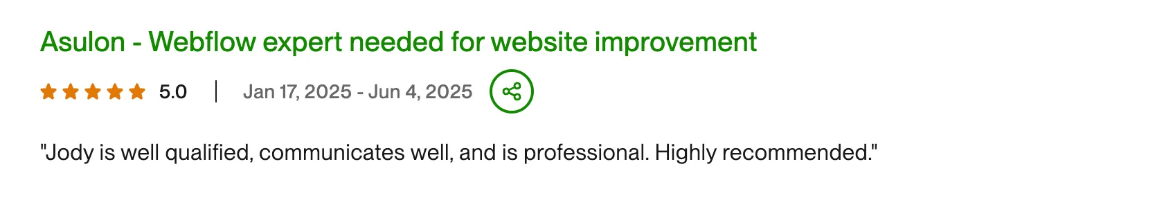 utomodesigns upwork testimonial asulon design