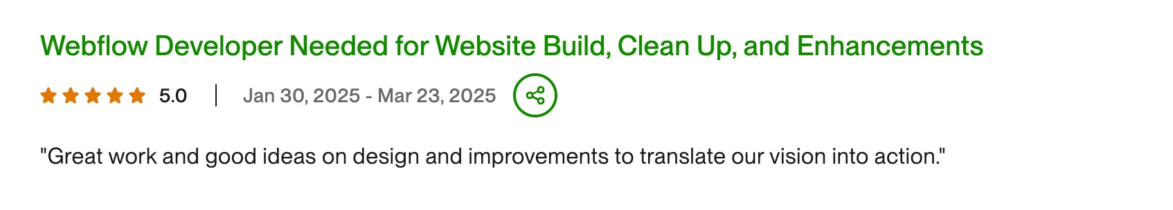 utomodesigns upwork testimonial brilliant build